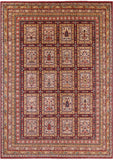 Garden Design Persian Hand Knotted Wool Rug - 8' 2" X 11' 4" - Golden Nile