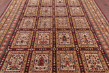 Garden Design Persian Hand Knotted Wool Rug - 8' 2" X 11' 4" - Golden Nile