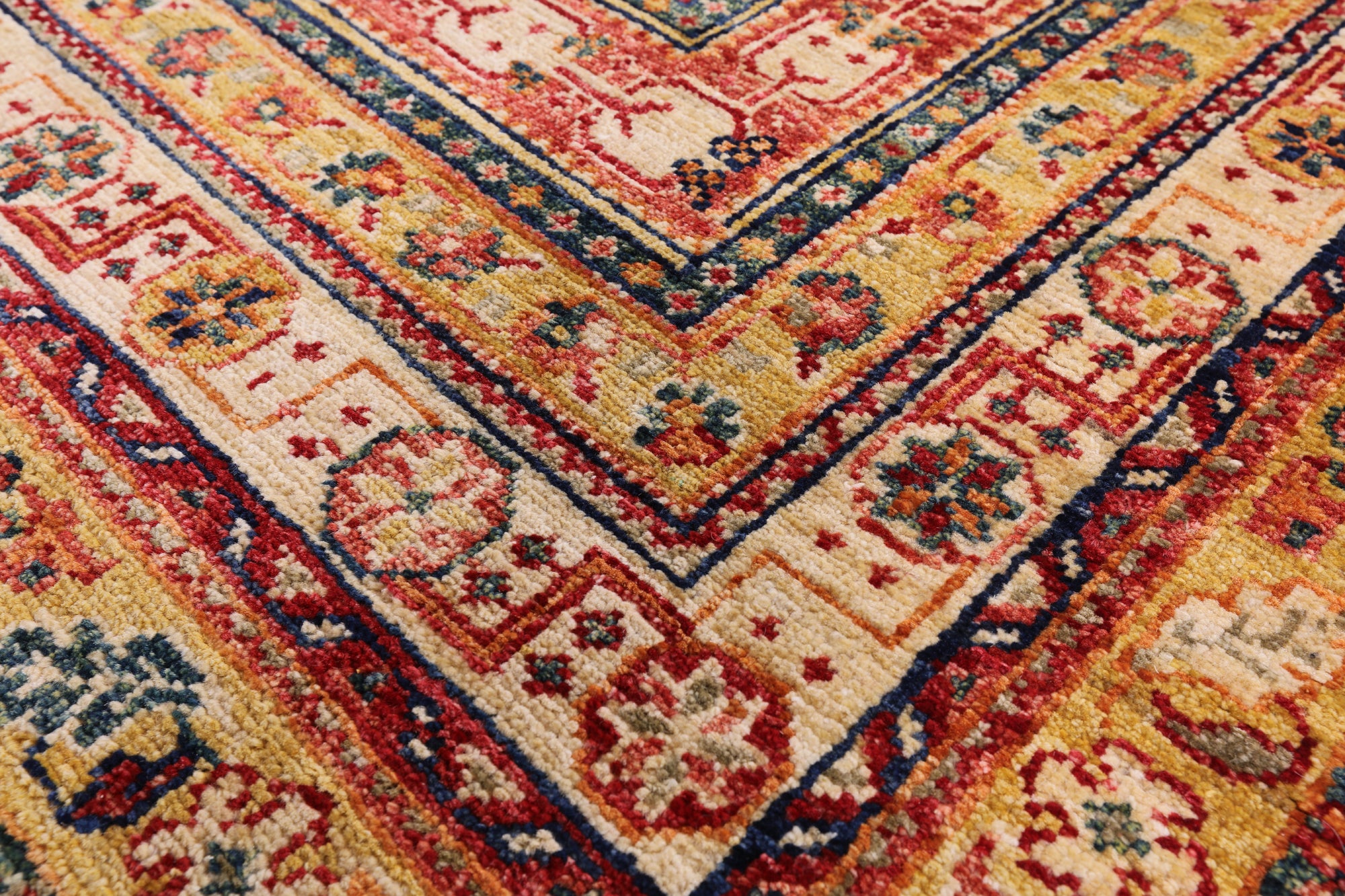 Garden Design Persian Hand Knotted Wool Rug - 8' 2" X 11' 4" - Golden Nile