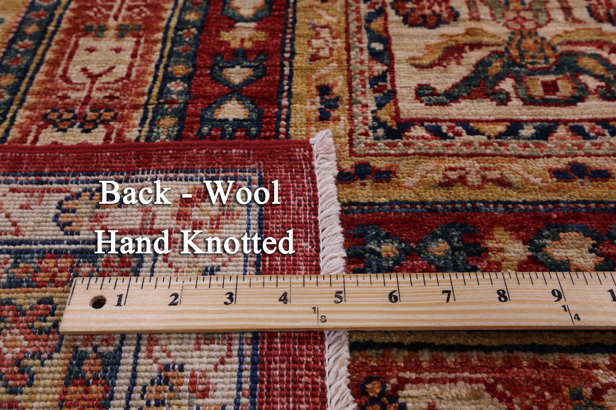 Garden Design Persian Hand Knotted Wool Rug - 8' 2" X 11' 4" - Golden Nile
