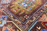 Brown Turkmen Ersari Hand Knotted Wool Rug - 5' 9" X 8' 0" - Golden Nile