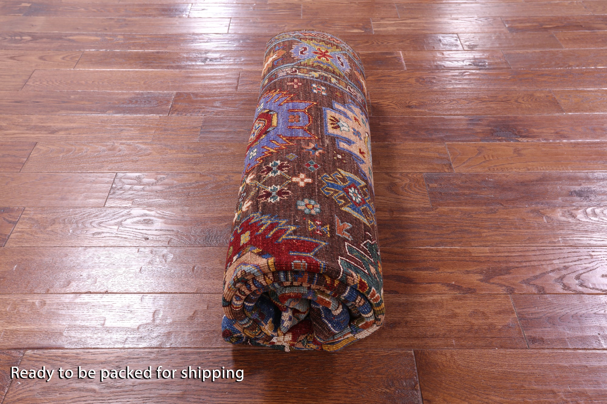 Brown Turkmen Ersari Hand Knotted Wool Rug - 5' 9" X 8' 0" - Golden Nile