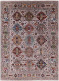 Turkmen Ersari Hand Knotted Wool Rug - 5' 9" X 7' 8" - Golden Nile
