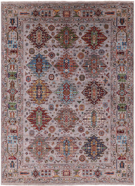 Turkmen Ersari Hand Knotted Wool Rug - 5' 9" X 7' 8" - Golden Nile