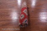 Red Super Kazak Handmade Wool Rug - 8' 1" X 9' 10" - Golden Nile