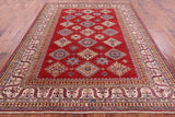 Red Super Kazak Handmade Wool Rug - 8' 1" X 9' 10" - Golden Nile