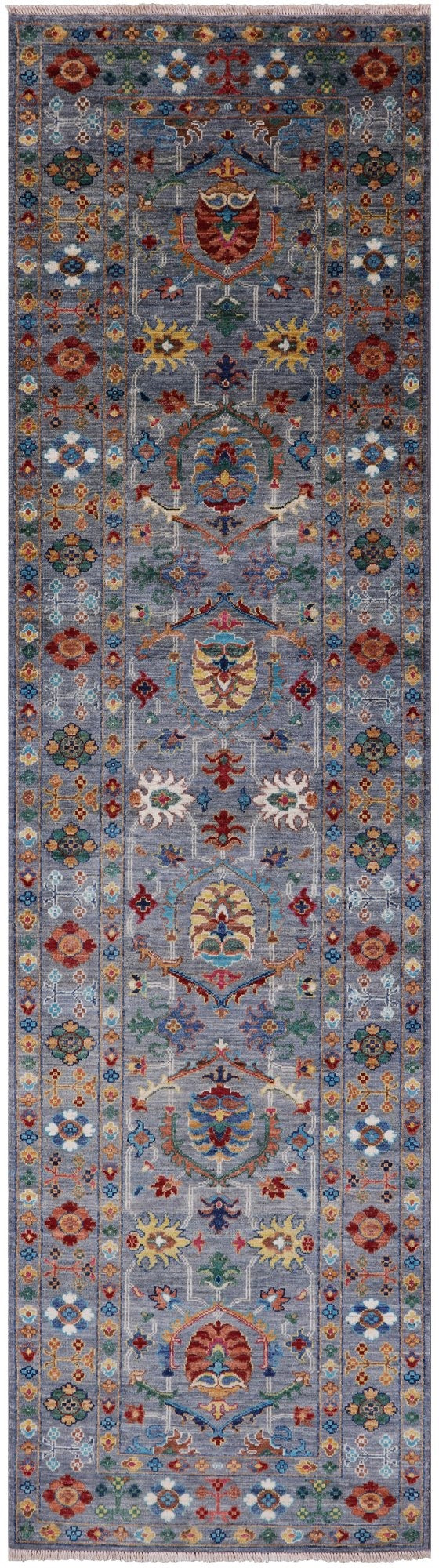 Peshawar Hand Knotted Wool Runner Rug - 2' 8" X 9' 10" - Golden Nile
