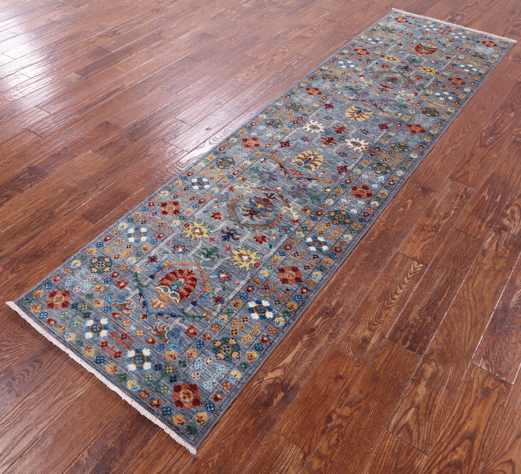 Peshawar Hand Knotted Wool Runner Rug - 2' 8" X 9' 10" - Golden Nile