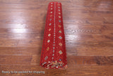 Red Khorjin Persian Gabbeh Handmade Wool Rug - 8' 2" X 9' 7" - Golden Nile