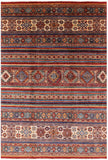 Khorjin Persian Gabbeh Handmade Wool Rug - 7' 7" X 11' 2" - Golden Nile