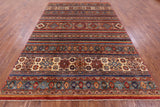 Khorjin Persian Gabbeh Handmade Wool Rug - 7' 7" X 11' 2" - Golden Nile