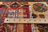 Khorjin Persian Gabbeh Handmade Wool Rug - 7' 7" X 11' 2" - Golden Nile