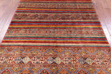 Khorjin Persian Gabbeh Handmade Wool Rug - 5' 8" X 8' 3" - Golden Nile