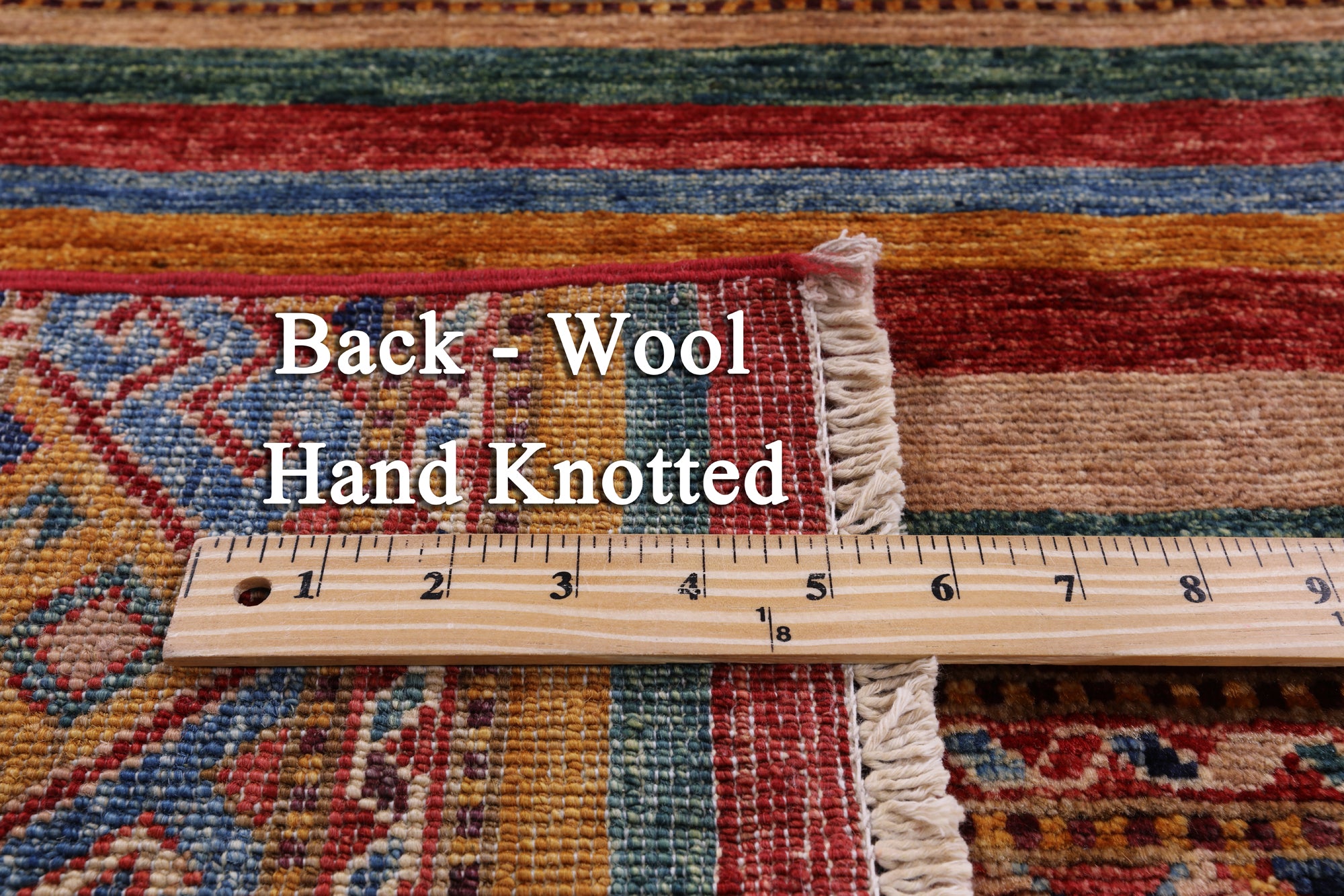 Khorjin Persian Gabbeh Handmade Wool Rug - 5' 8" X 8' 3" - Golden Nile