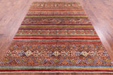 Khorjin Persian Gabbeh Hand Knotted Wool Rug - 6' 7" X 9' 9" - Golden Nile