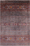 Khorjin Persian Gabbeh Hand Knotted Wool Rug - 6' 0" X 9' 1" - Golden Nile