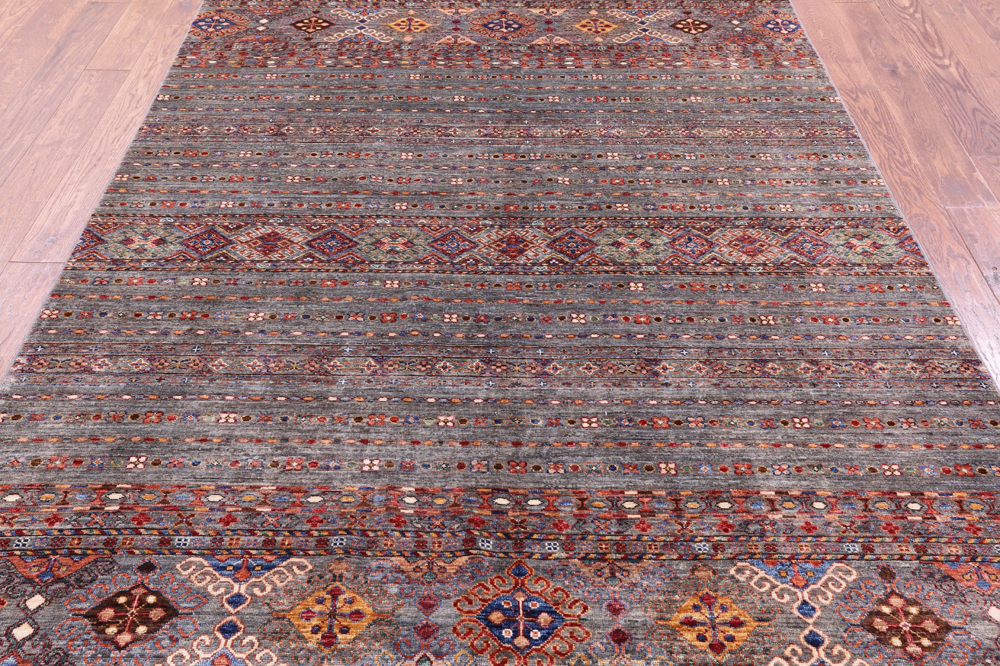 Khorjin Persian Gabbeh Hand Knotted Wool Rug - 6' 0" X 9' 1" - Golden Nile
