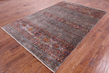 Khorjin Persian Gabbeh Hand Knotted Wool Rug - 6' 0" X 9' 1" - Golden Nile