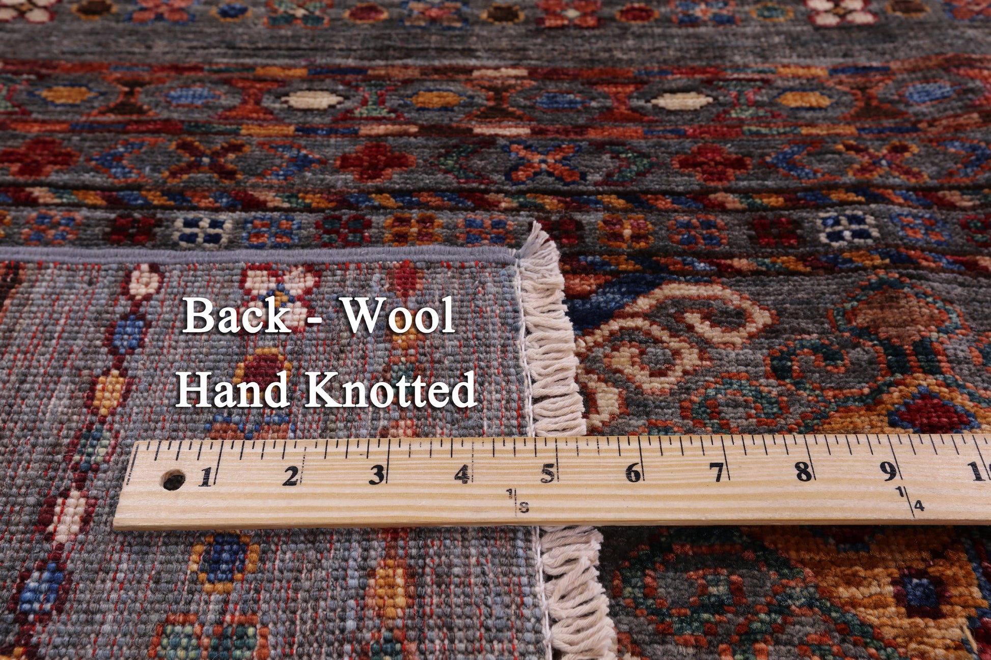 Khorjin Persian Gabbeh Hand Knotted Wool Rug - 6' 0" X 9' 1" - Golden Nile