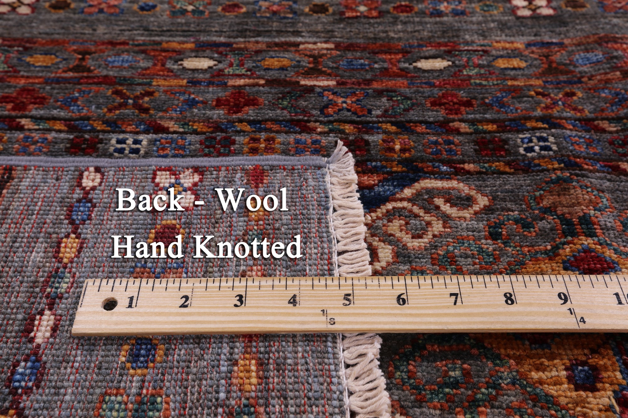 Khorjin Persian Gabbeh Hand Knotted Wool Rug - 6' 0" X 9' 1" - Golden Nile