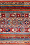 Khorjin Persian Gabbeh Handmade Wool Rug - 3' 2" X 4' 11" - Golden Nile