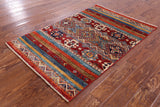 Khorjin Persian Gabbeh Handmade Wool Rug - 3' 2" X 4' 11" - Golden Nile