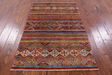 Khorjin Persian Gabbeh Hand Knotted Wool Rug - 3' 3" X 4' 10" - Golden Nile