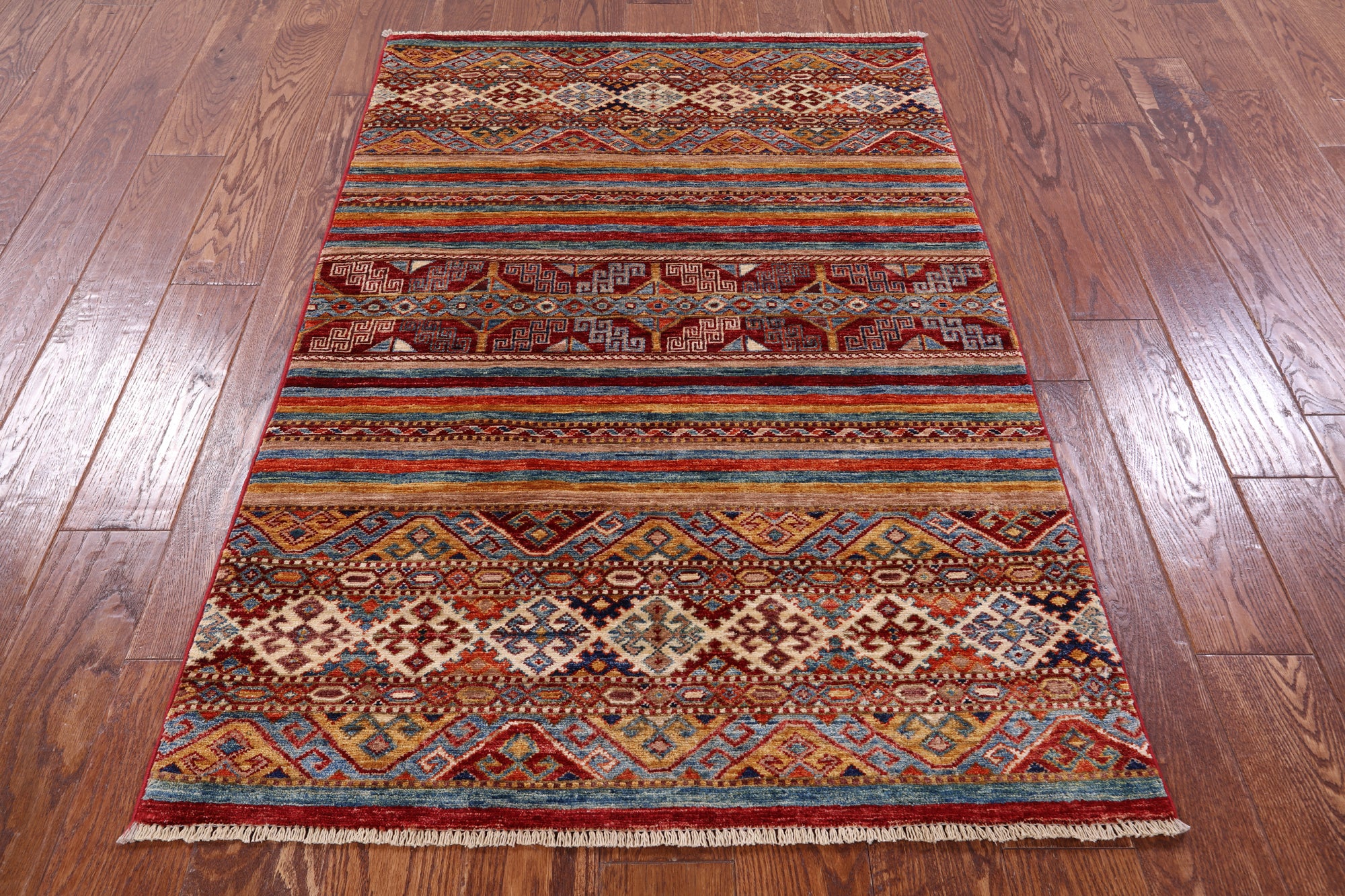 Khorjin Persian Gabbeh Hand Knotted Wool Rug - 3' 3" X 4' 10" - Golden Nile
