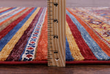 Khorjin Persian Gabbeh Handmade Wool Rug - 3' 4" X 4' 11" - Golden Nile