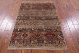 Khorjin Persian Gabbeh Hand Knotted Wool Rug - 3' 5" X 5' 0" - Golden Nile