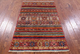 Khorjin Persian Gabbeh Hand Knotted Wool Rug - 3' 3" X 4' 11" - Golden Nile