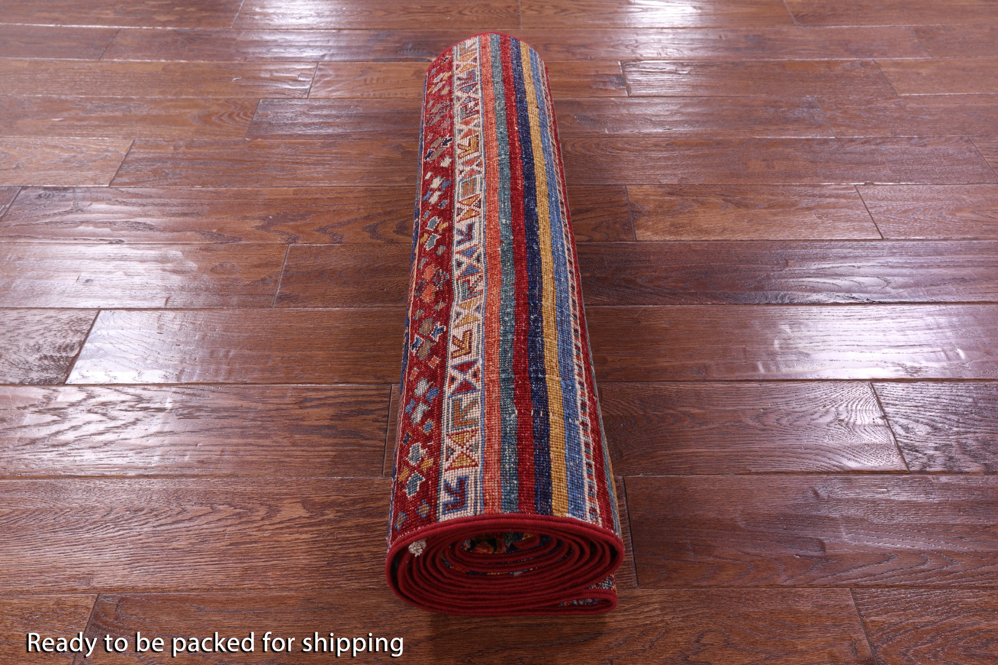 Tribal Persian Gabbeh Handmade Wool Runner Rug - 2' 6" X 11' 1" - Golden Nile
