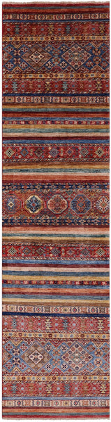 Khorjin Persian Gabbeh Handmade Wool Runner Rug - 2' 7" X 10' 3" - Golden Nile