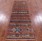 Khorjin Persian Gabbeh Hand Knotted Wool Runner Rug - 2' 8" X 8' 0" - Golden Nile