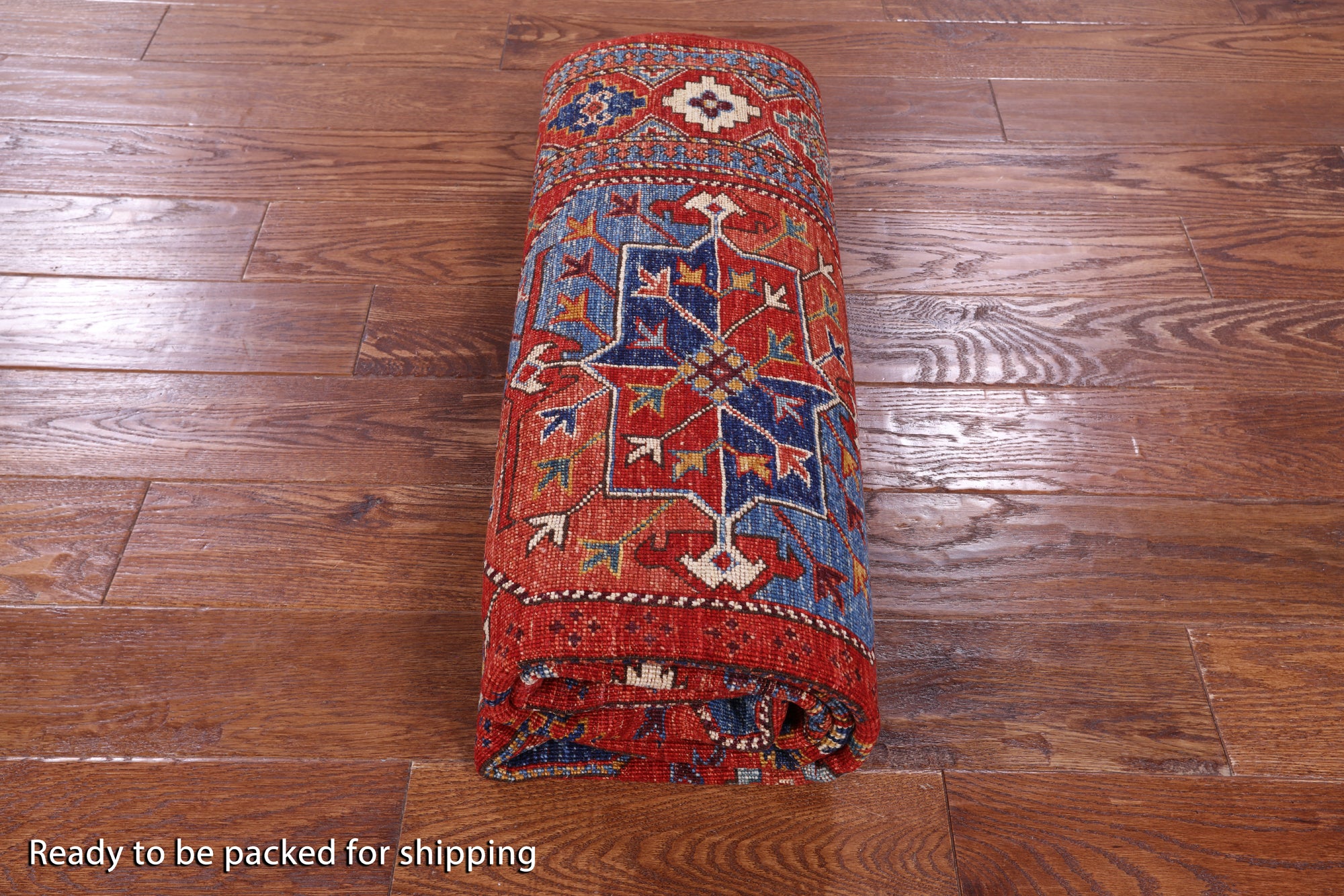 Red Turkmen Ersari Hand Knotted Wool Rug - 4' 10" X 7' 0" - Golden Nile