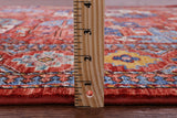 Red Turkmen Ersari Hand Knotted Wool Rug - 4' 10" X 7' 0" - Golden Nile