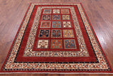 Red Garden Design Persian Hand Knotted Wool Rug - 5' 10" X 8' 0" - Golden Nile