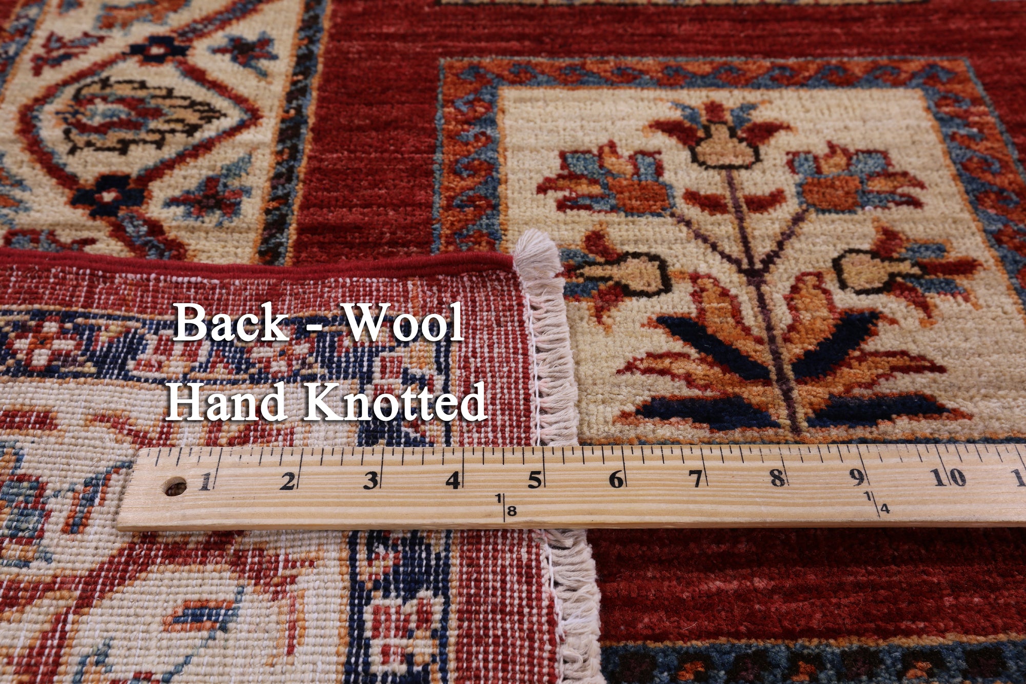 Red Garden Design Persian Hand Knotted Wool Rug - 5' 10" X 8' 0" - Golden Nile