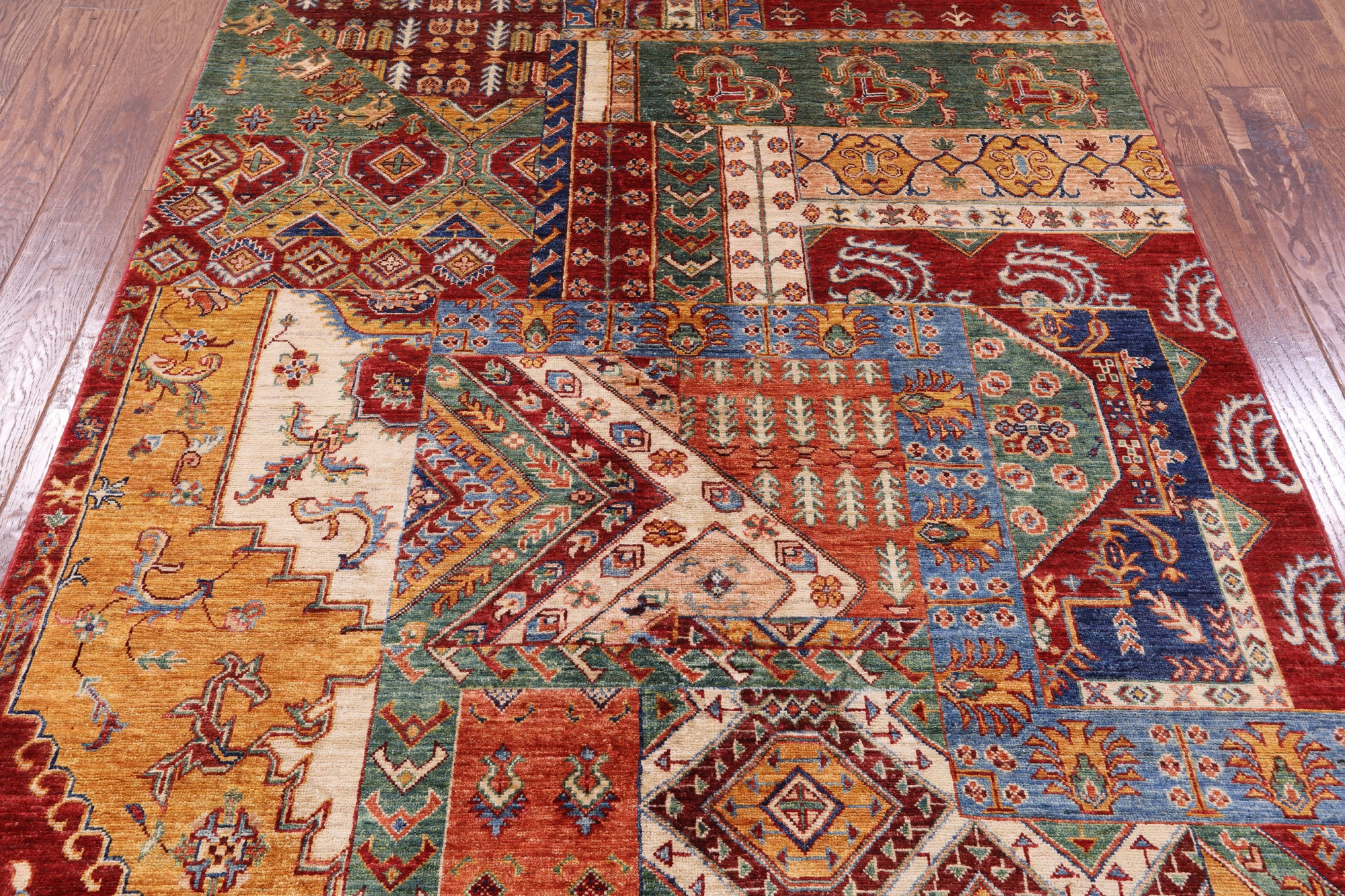 Super Kazak Hand Knotted Wool Rug - 5' 0" X 6' 5" - Golden Nile