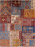 Super Kazak Hand Knotted Wool Rug - 5' 2" X 6' 9" - Golden Nile