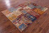 Super Kazak Hand Knotted Wool Rug - 5' 2" X 6' 9" - Golden Nile