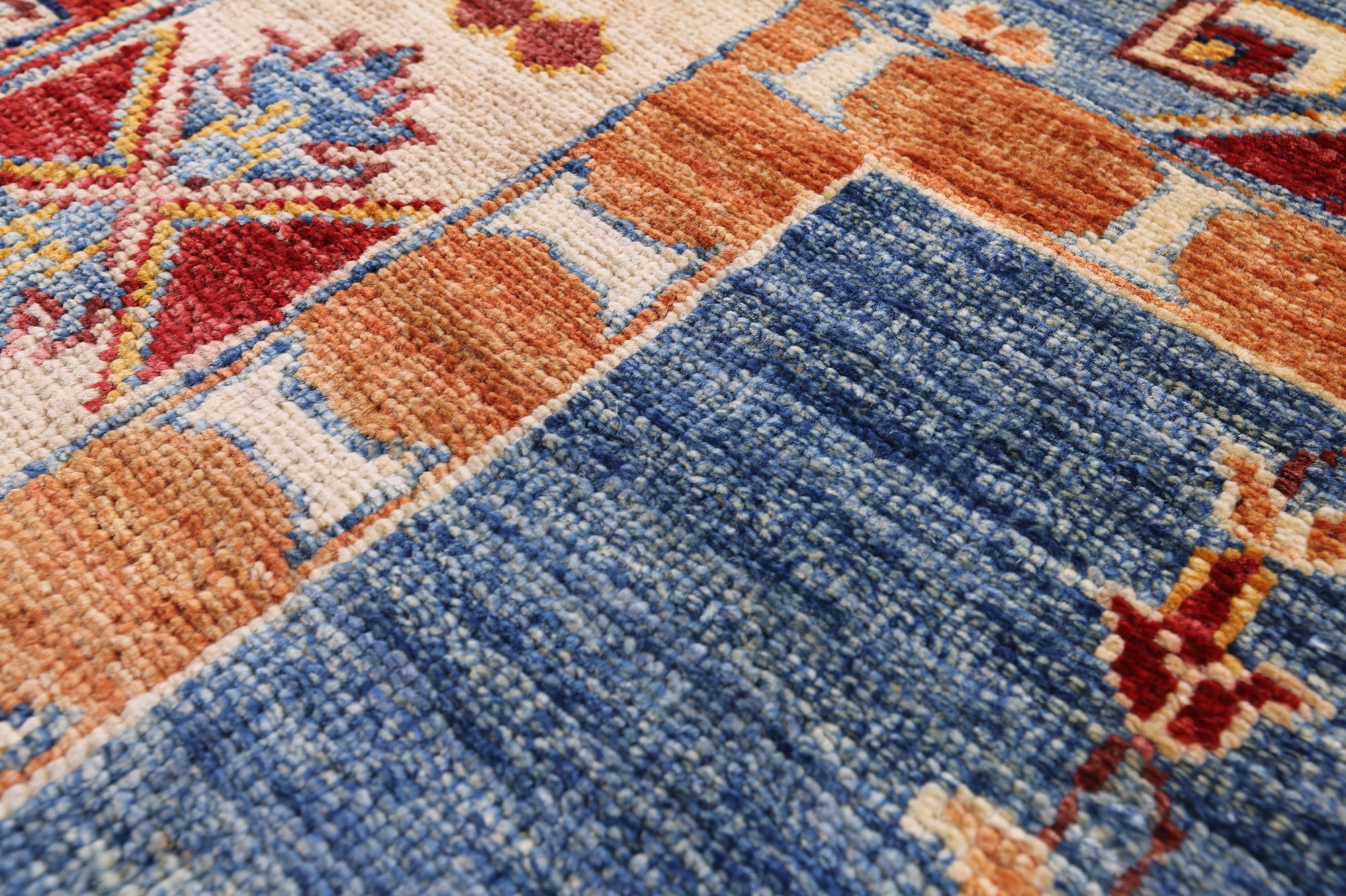 Super Kazak Hand Knotted Wool Rug - 5' 2" X 6' 9" - Golden Nile