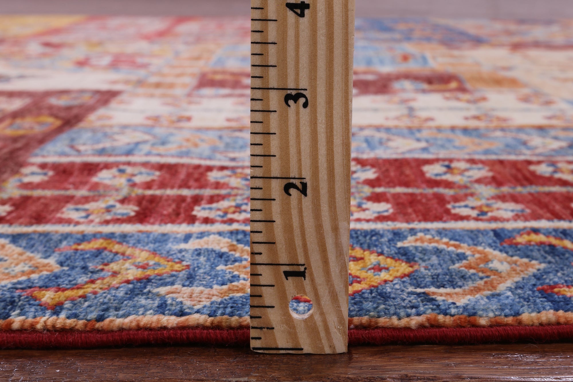 Super Kazak Hand Knotted Wool Rug - 5' 2" X 6' 9" - Golden Nile