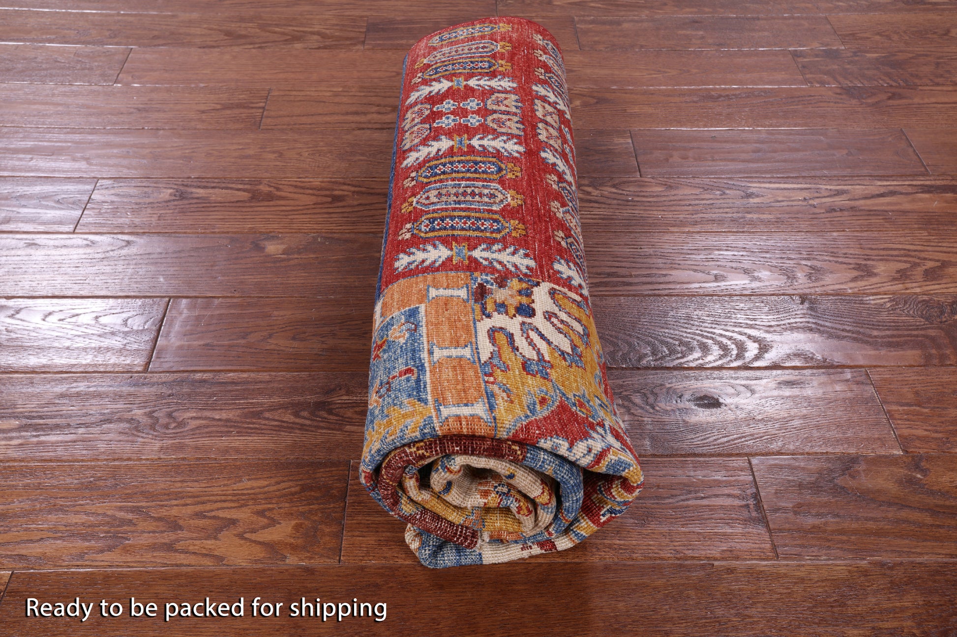 Super Kazak Hand Knotted Wool Rug - 5' 2" X 6' 9" - Golden Nile