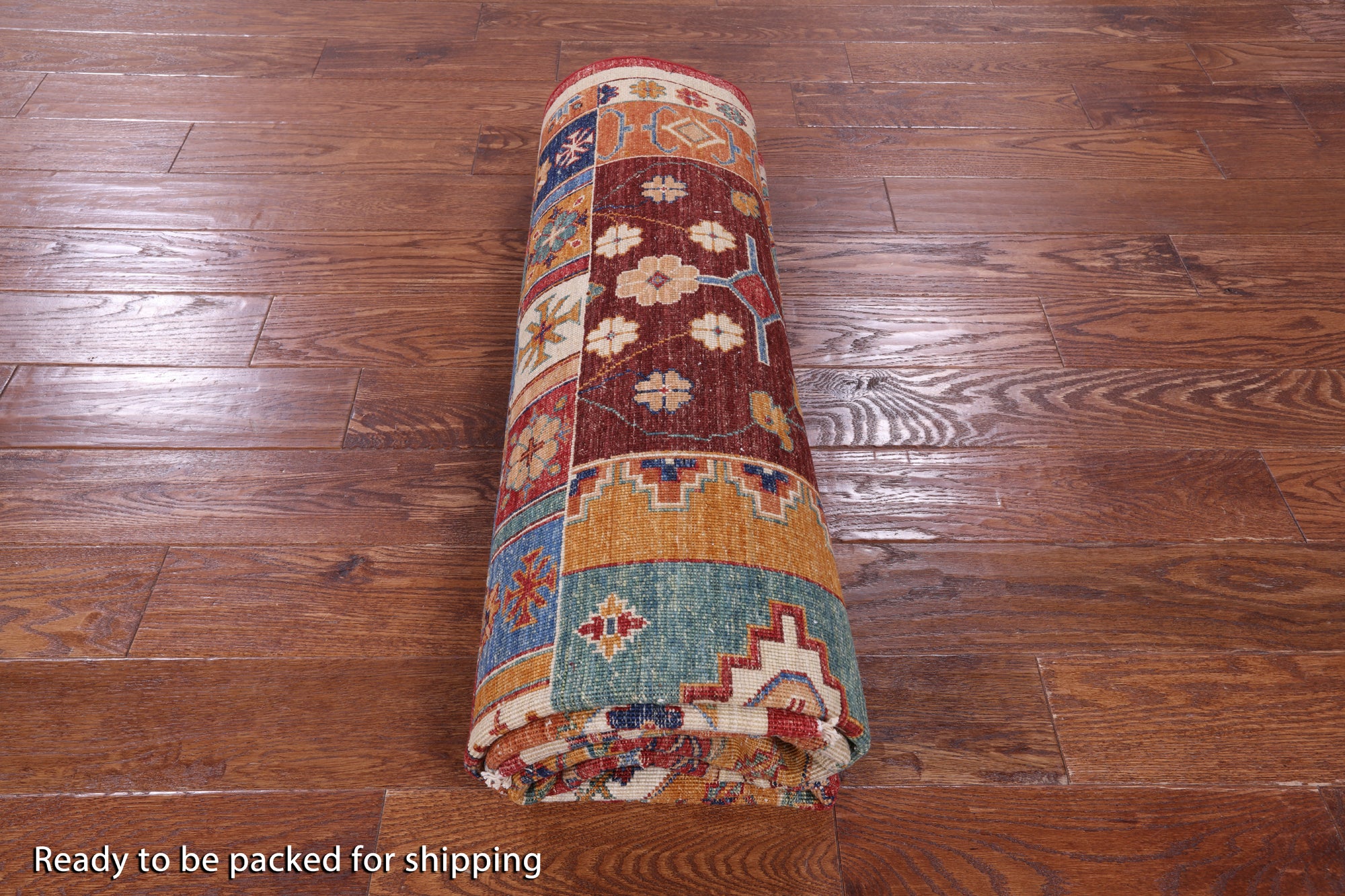 Super Kazak Hand Knotted Wool Rug - 5' 11" X 8' 0" - Golden Nile