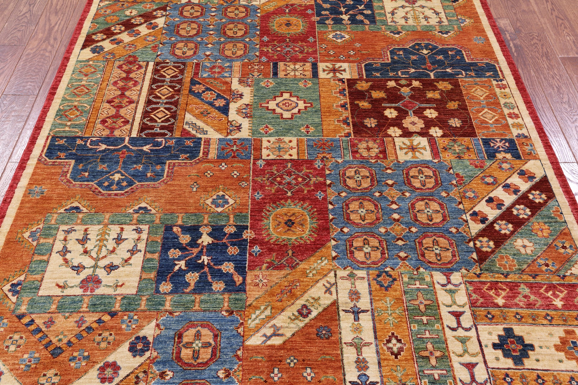 Super Kazak Hand Knotted Wool Rug - 5' 11" X 8' 0" - Golden Nile