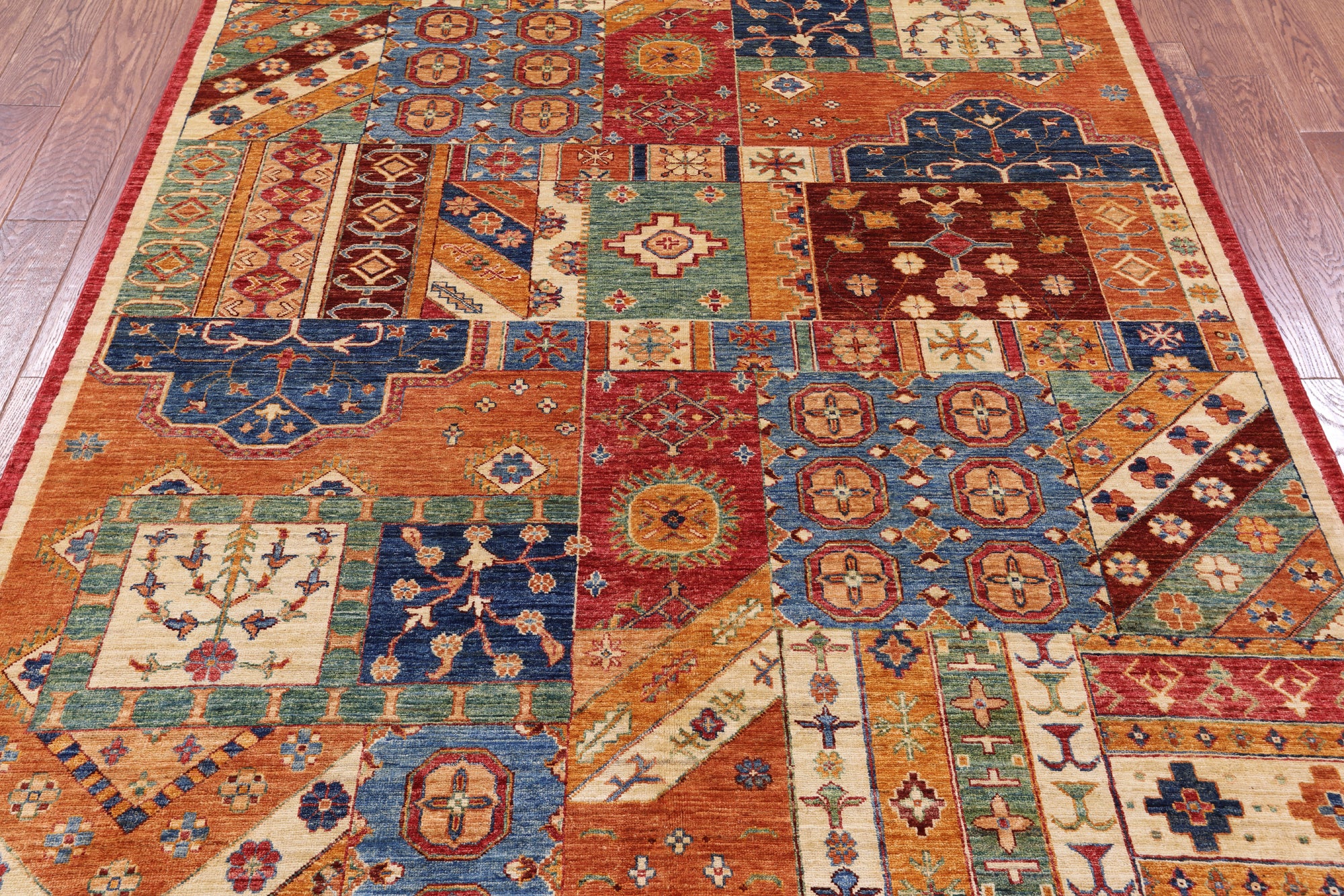 Super Kazak Hand Knotted Wool Rug - 5' 11" X 8' 0" - Golden Nile