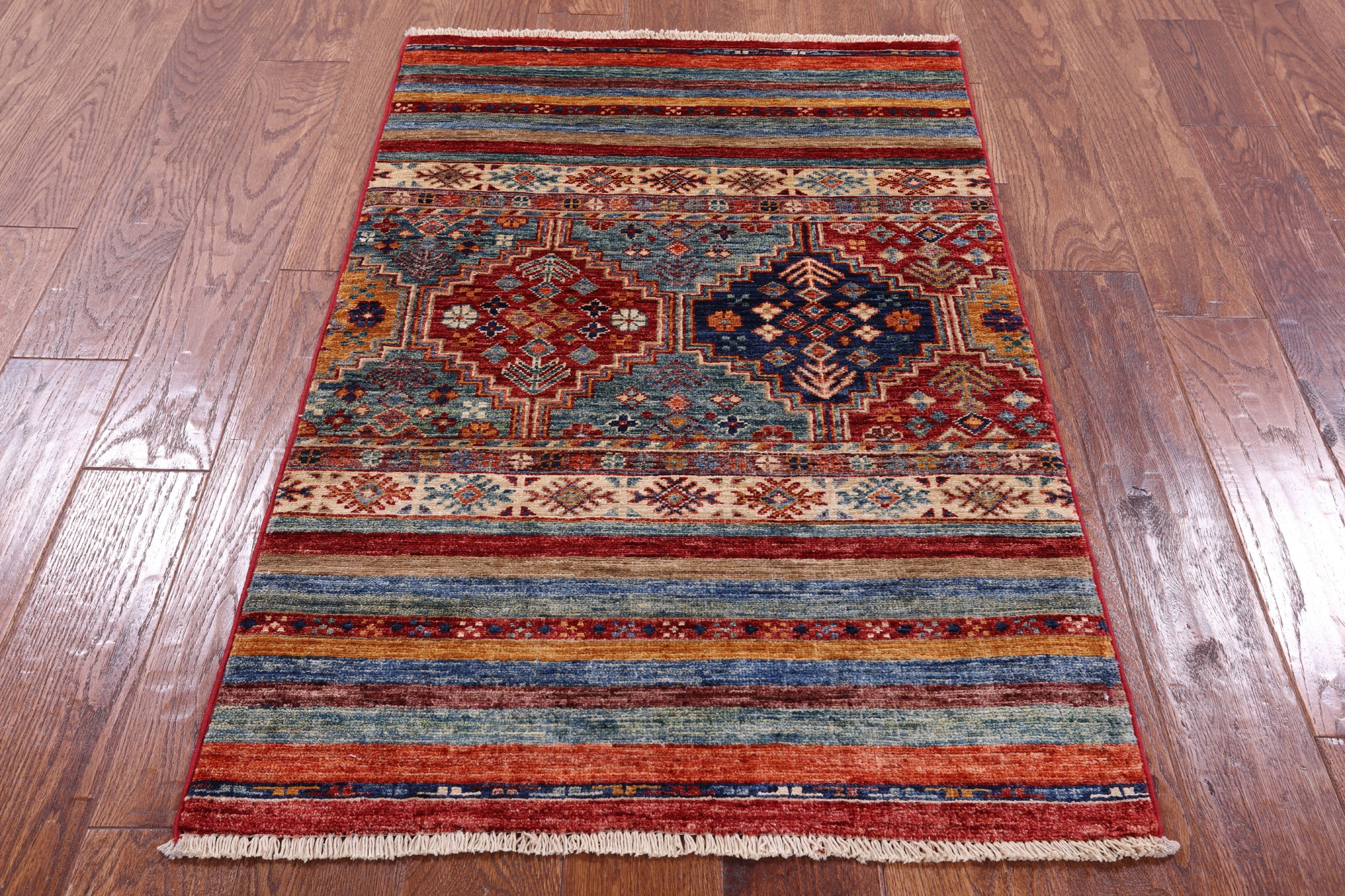 Khorjin Persian Gabbeh Hand Knotted Wool Rug - 2' 7" X 4' 0" - Golden Nile