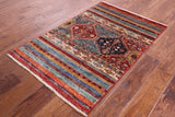Khorjin Persian Gabbeh Hand Knotted Wool Rug - 2' 7" X 4' 0" - Golden Nile