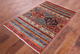 Khorjin Persian Gabbeh Hand Knotted Wool Rug - 2' 7" X 4' 0" - Golden Nile